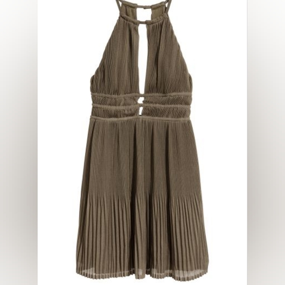 H&M Pleated Halter Neck Dress - Picture 1 of 5